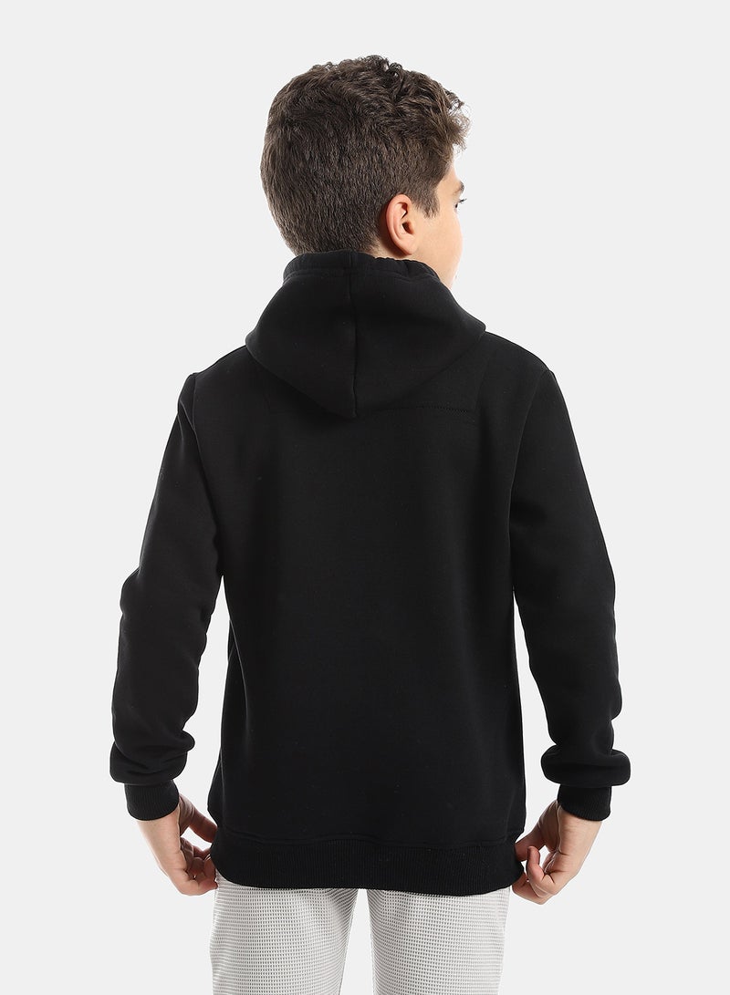 Andora Black Sweatshirt Long Sleeves Printed pattern - Image 4