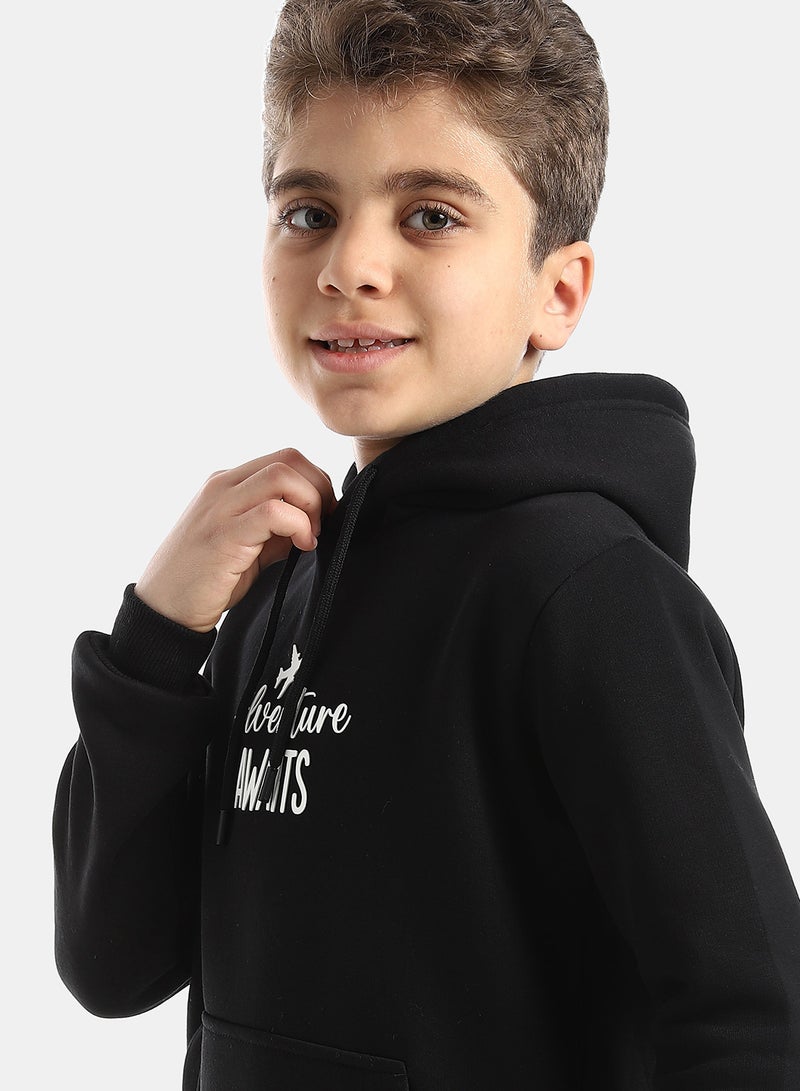 Andora Black Sweatshirt Long Sleeves Printed pattern - Image 3