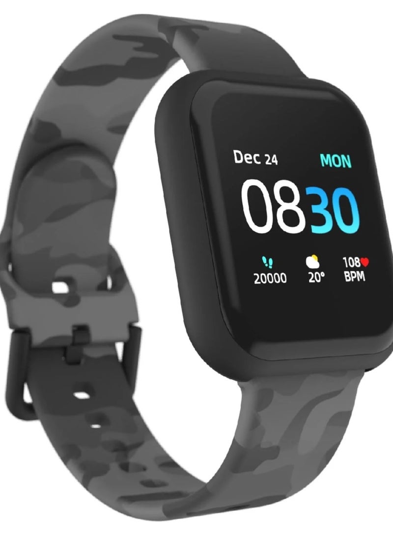 iTouch Unisex Interactive Air 3 Watch Black/Grey Camo with Silicone Strap, 500006B4-G57 - Image 2