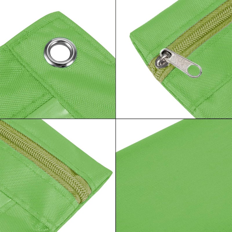 WODISON 3-Ring Pen Pencil Pouch with Clear Window Stationery Bag Binder Case Classroom Organizers Green - Image 4
