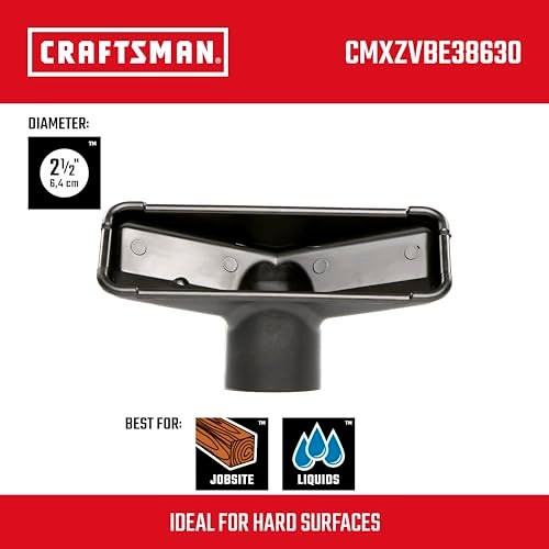 CRAFTSMAN CMXZVBE38630 212 in Utility Nozzle Wet Dry Vac Attachment IndustrialGrade Shop Vacuum Accessory for Cleaning Hard Surfaces Fits 212 in Hose Diameter - Image 3