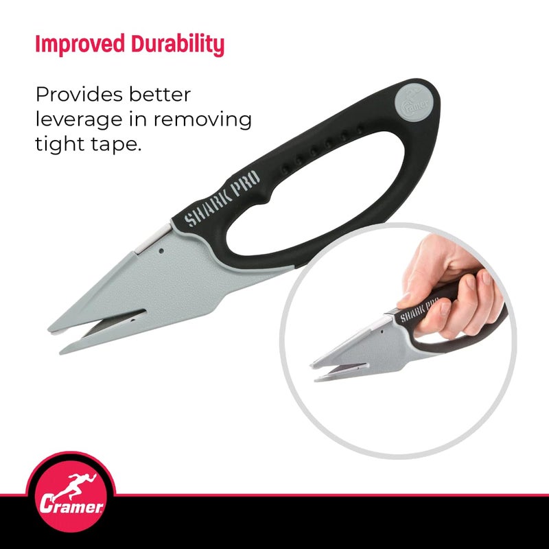 Cramer Athletic Training Supplies, Shark Tape Cutter & Remover Liquid for Adhesive Removal, Safe Edge Scissors, Bandage Shears & Solution to Safely Remove Athletic Tape, Professional Tape Cutter - Image 3