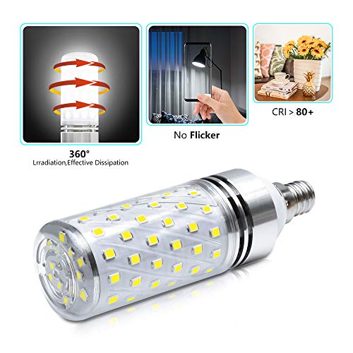 LEDLightsWorld Super Bright E12 LED Corn Bulbs, 16W 1500LM Bulbs, Daylight White 6000K Lights, CRI80+, 120W Incandescent Bulb Equivalent, E12 Base Non-Dimmable LED Lamp, 8 Pack - Image 3