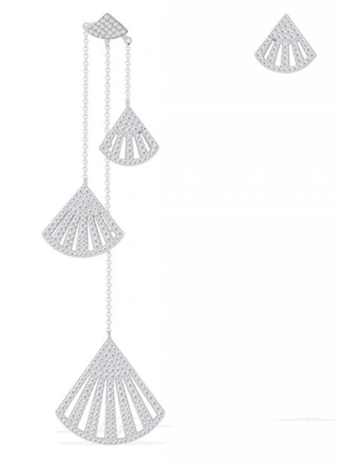 APM Monaco Asymmetric Sterling Silver Fan-shaped for Women AE9229OX