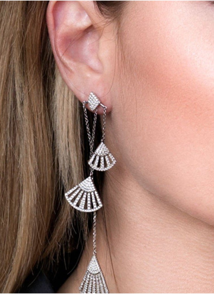 MONACO - APM Monaco Asymmetric Sterling Silver Fan-shaped for Women AE9229OX - Image 1