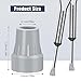 Ahier 6 Pack Crutch Tips AHIER 78 inch Heavy Duty Non Slip Rubber Cane Tips Replacement Crutch Feet Cap - Image 4