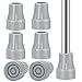 Ahier 6 Pack Crutch Tips AHIER 78 inch Heavy Duty Non Slip Rubber Cane Tips Replacement Crutch Feet Cap - Image 1