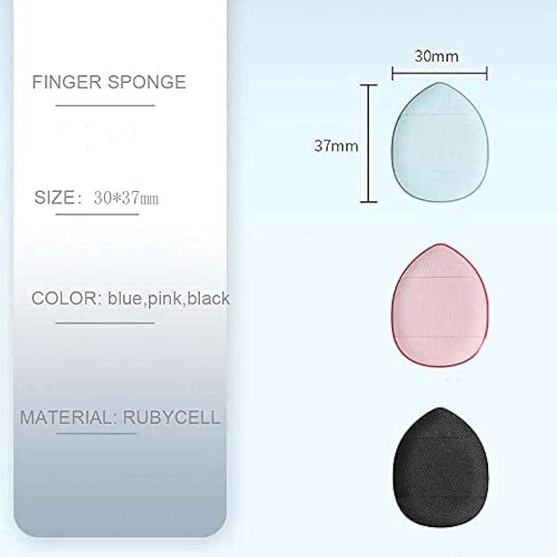 Ruby Face Mini Finger Powder Puffs, Soft Cosmetic Beauty Blender Sponges - Perfect for Foundation, BB Cushion, Cream, Concealer (Multicolour, 4 Pcs) - Image 5