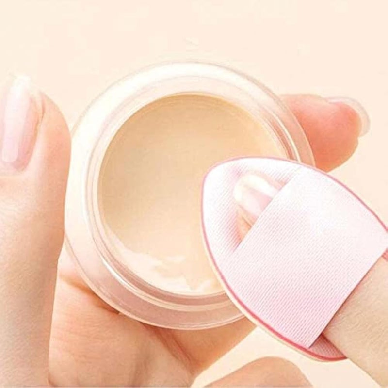 Ruby Face Mini Finger Powder Puffs, Soft Cosmetic Beauty Blender Sponges - Perfect for Foundation, BB Cushion, Cream, Concealer (Multicolour, 4 Pcs) - Image 4