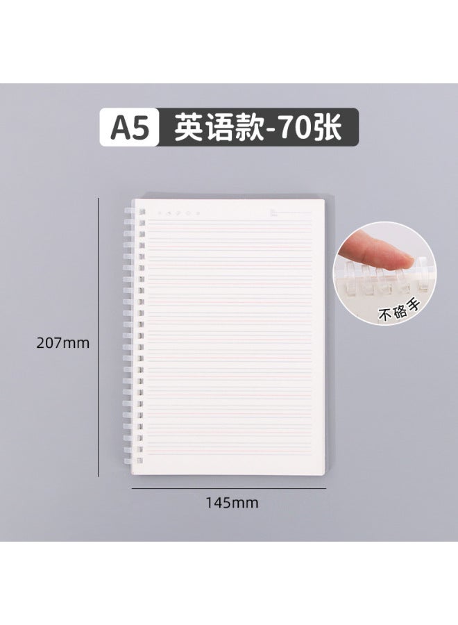 HELPS Creative Soft Coil Student A5 Thickeneded Notebook B5 Office Simple Pp Cover Loose-leaf Book - Image 1