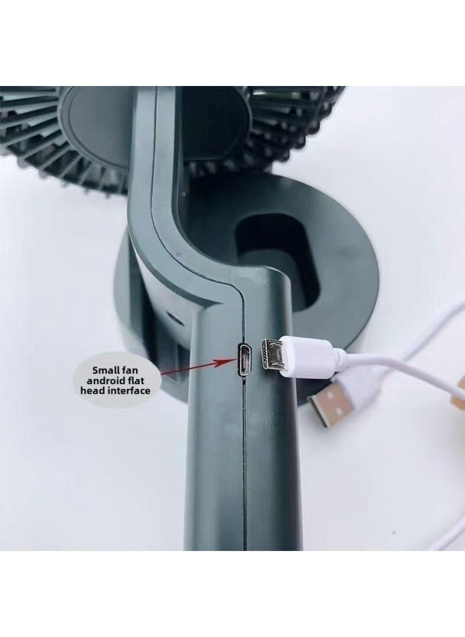 ماركة غير محددة كابل شحن مروحة صغيرة مباشر من المصنع لمصباح مكتب صوت ولاعة USB كابل بيانات أندرويد 5 فولت رأس مسطح USB عالمي - اللون: أبيض - الطول: 0.5 متر [أندرويد]  - Image 4