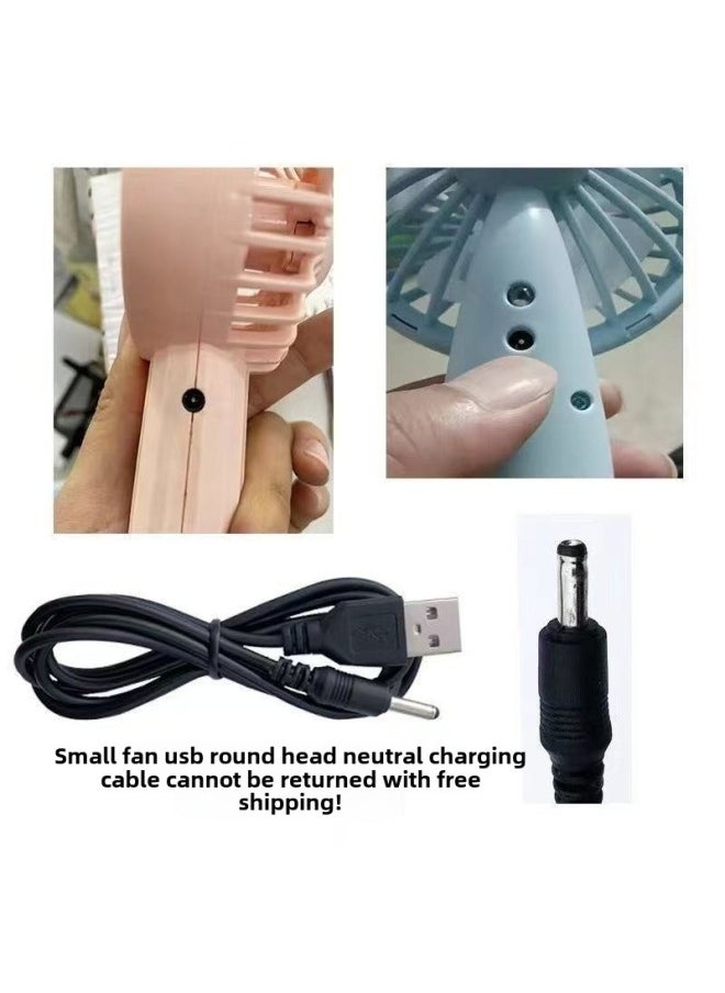 ماركة غير محددة كابل شحن مروحة صغيرة مباشر من المصنع لمصباح مكتب صوت ولاعة USB كابل بيانات أندرويد 5 فولت رأس مسطح USB عالمي - اللون: أبيض - الطول: 0.5 متر [أندرويد]  - Image 3