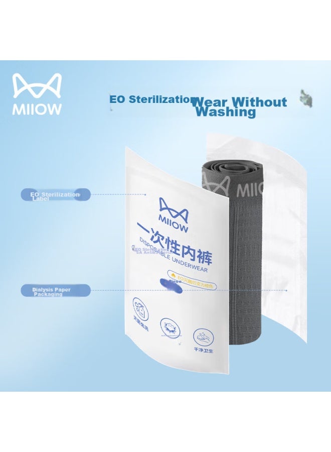 MIIOW Miiow Men's Disposable Underwear Briefs Sterilized Individually Packaged Hotel Business Trip Outdoor Travel Supplies 3 Colors One Size  - Image 4