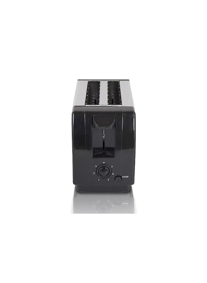 4 Slice Bread Toaster with Extra Wide Slots Stainless Steel Toaster with Dual Independent Controls, Adjustable Browning Settings & High-Lift Lever | Perfect for Toast, Bagels, and Waffles  - Image 3