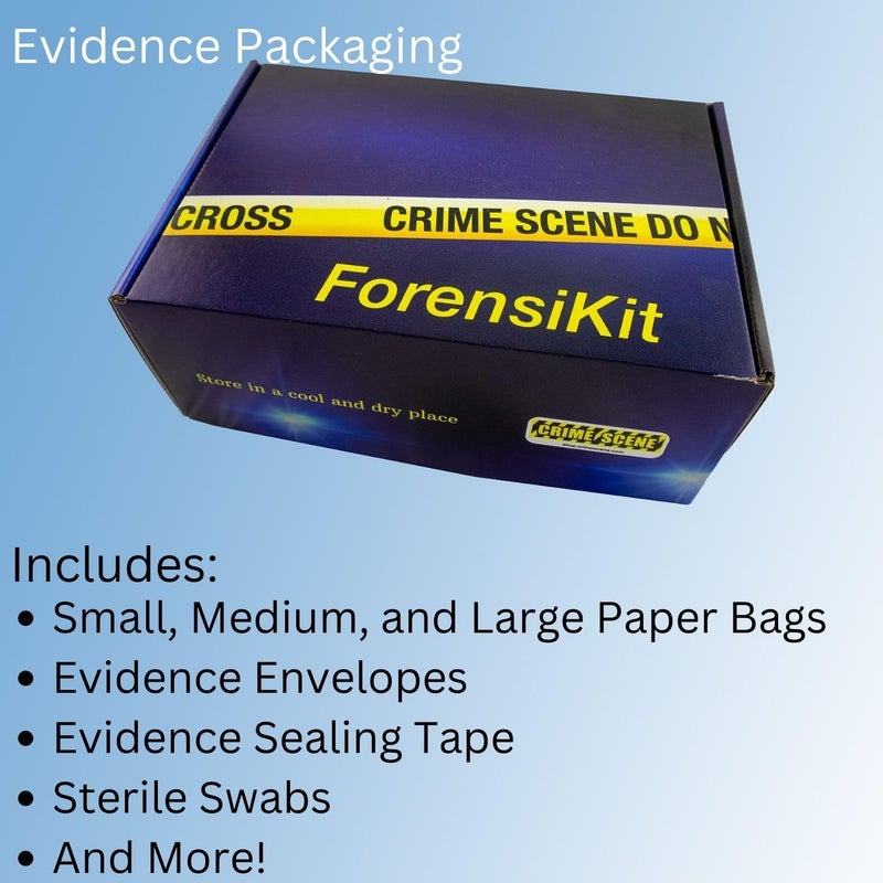 Crime Scene مجموعة أدوات التعبئة للأدلة ForensiKit استكشاف تقنيات المعالجة، أزرق - Image 2