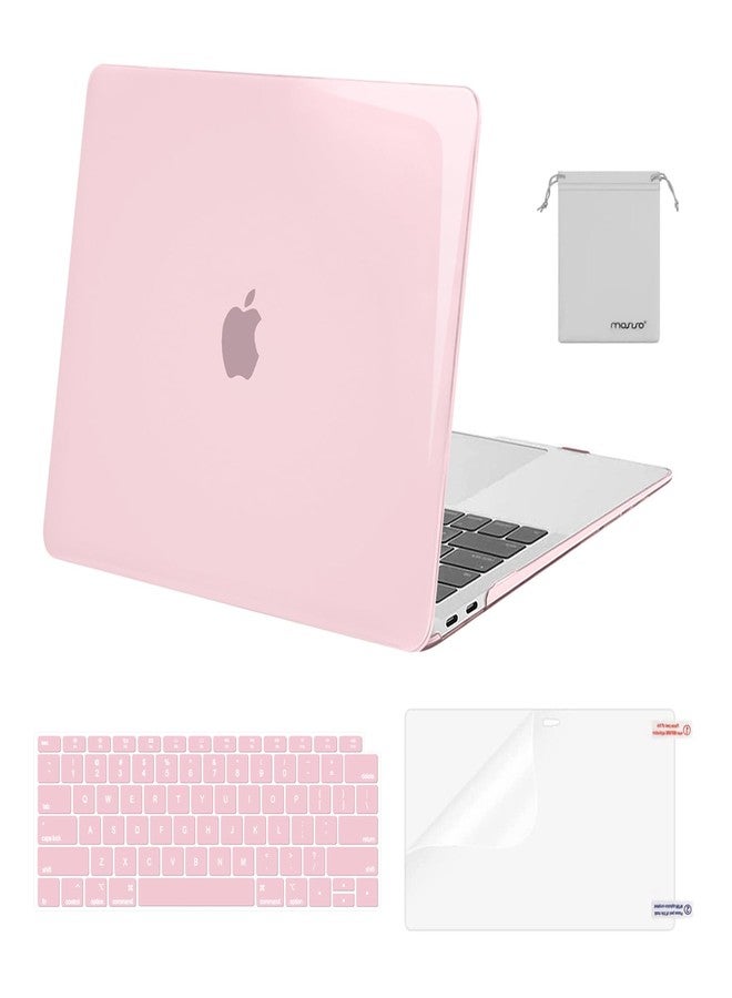 موسيسو جراب MOSISO متوافق مع جهاز MacBook Air مقاس 13 بوصة، لون وردي فاتح - Image 1