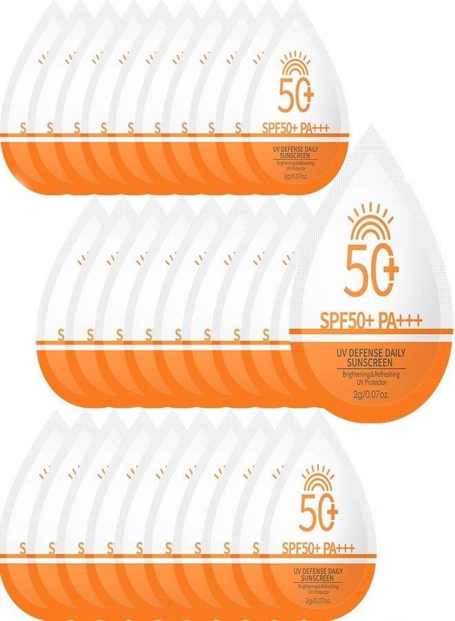 Phanund 30 Pcs Mini Sunscreen SPF 50+, Travel Size Sunscreen Packets for Face & Body, Mini Sunscreen Bulk for Party Favor, Lightweight & Non-Greasy, Water-Resistant, Summer Party Gifts for Women Girls - Image 1