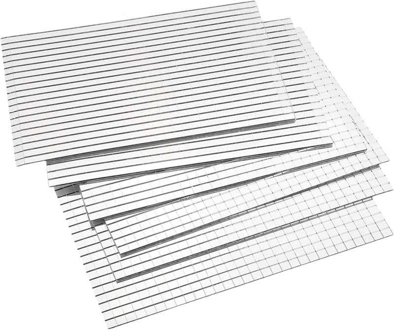 6 قطع من بلاط المرايا اللاصق المربع، ملصقات زجاجية لتزيين الجدران والحرف اليدوية DIY - Image 2