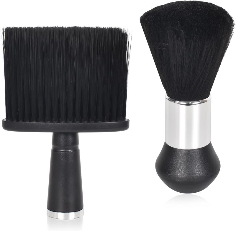 YILANJIN 2 Pieces Barber Neck Brush, Hairdressing Brush Neck Brushes, Barber Neck duster Brush, Barber Cleaning Hair Brush, Soft Barber Brush for Salon Hairdressers Hair Cutting - Black - Image 1