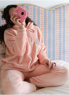 Arafa Women Embroidered Pj 2 items Material Fur pink  - Image 3