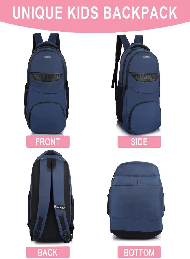 Half Moon Spark School Bag for Boys Girls 30L | Backpack for School College Travel Daily Use| 4 Compartments | 15.6 Inch Laptop Sleeve | Water Resistant | Daypack | Tuition Bag | Bagpack - Image 2
