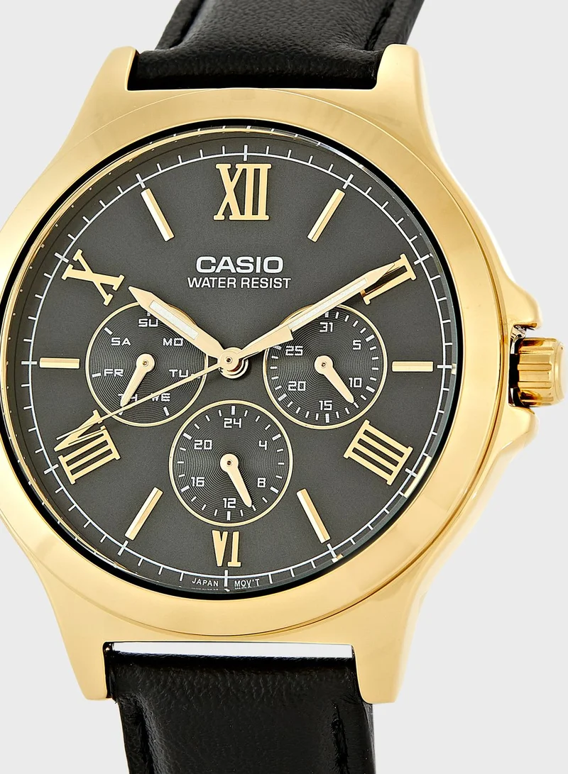 CASIO Mtp-V300Gl-1Audf Analog Watch