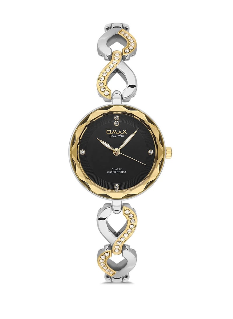 OMAX - Omax Women's Luxury Wrist Watch, Watches for Women, Stainless Watches, Gold Luxury Steel Band, Analog Dial, Waterproof Watch, 1 Year Warranty - Image 1