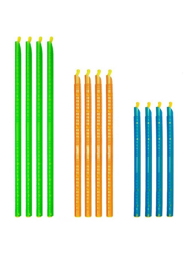 INOVERA (LABEL) Plastic Airtight Bag Sealer Sealing Clips Sticks Chips, Assorted Color (3 Size, Pack of 12) - Image 1