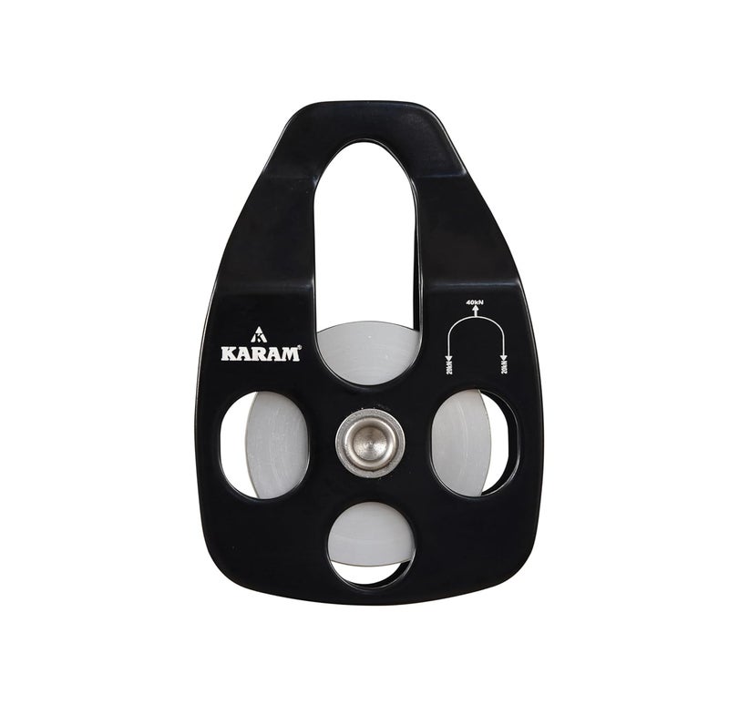 Karam Aluminium Single Pulley Single Side attachments | Heavy Duty Rope Cable Pulley System for Efficient Load Lifting | Fall Protection Safety Gear | AP012 - Image 3