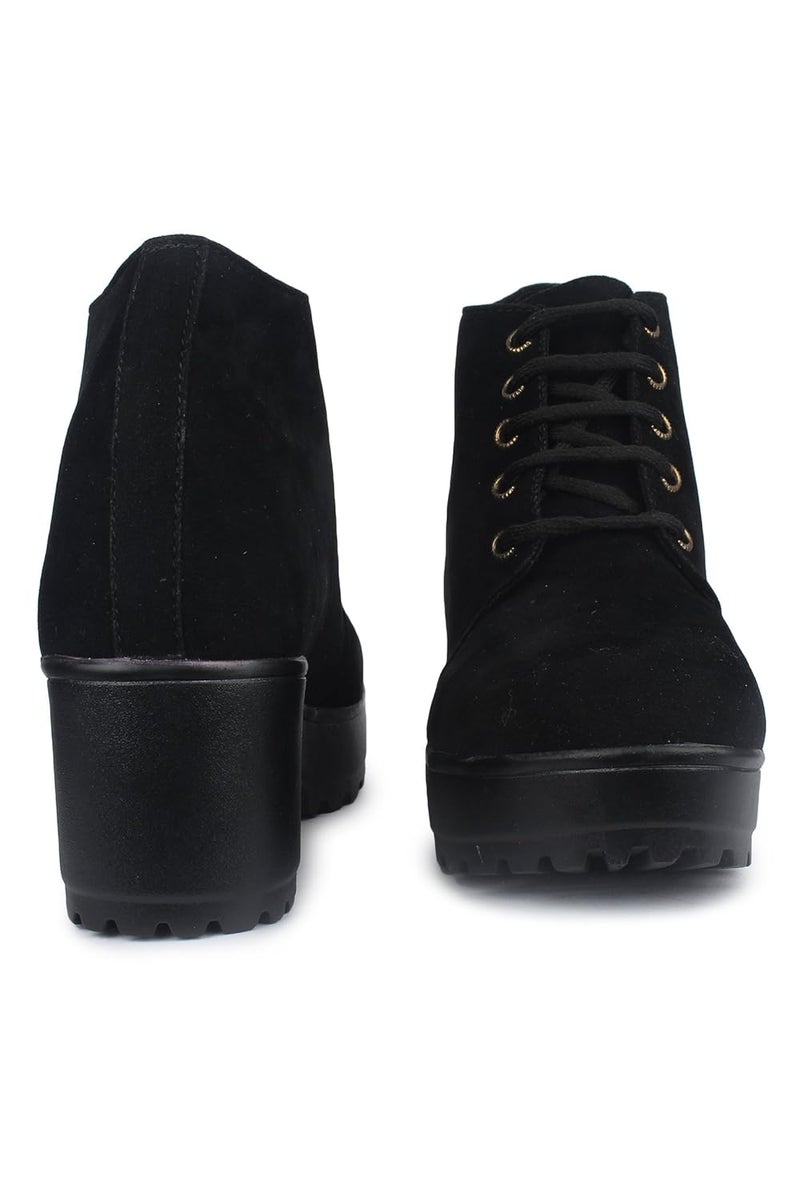 Shoetopia أحذية بوت أنيقة بكعب مسدس للنساء (يورو 38، أسود) - Image 4