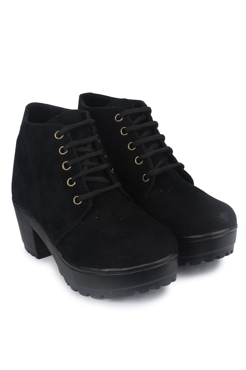 Shoetopia أحذية بوت أنيقة بكعب مسدس للنساء (يورو 38، أسود) - Image 1