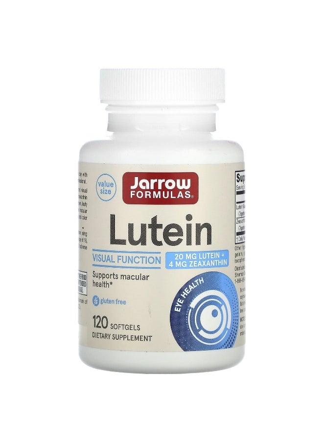 jarrow formulas - Jarrow Formulas, Lutein, 20 mg, 120 Softgels - Image 1