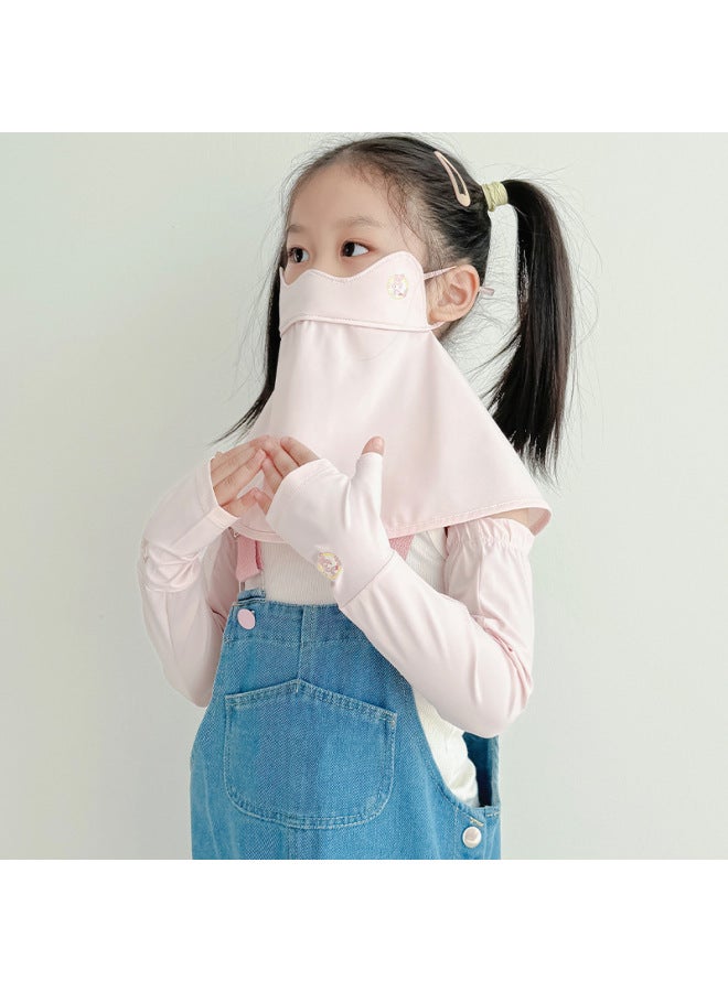 Eye Corner Cartoon Nylon Sunscreen Children's Mask Outdoor Sunshade Face Gini Uv Protection Full Face Gauze Mask