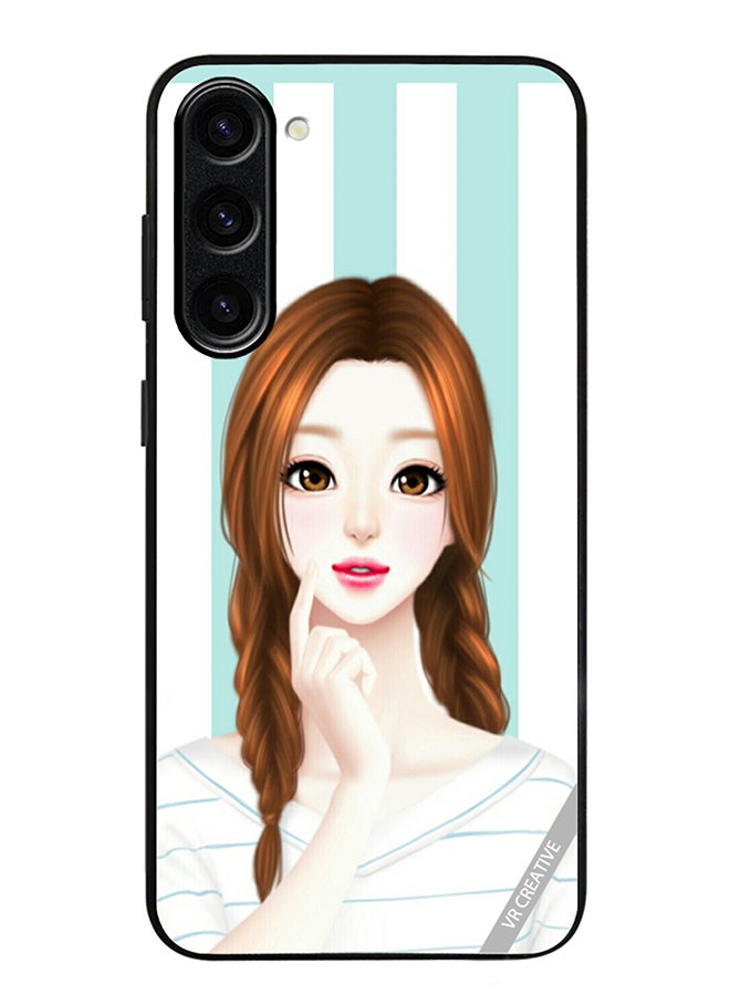 VR CREATIVE Protective Case Cover For Samsung Galaxy S24 Plus Thinking Girl Design Multicolour - Image 1