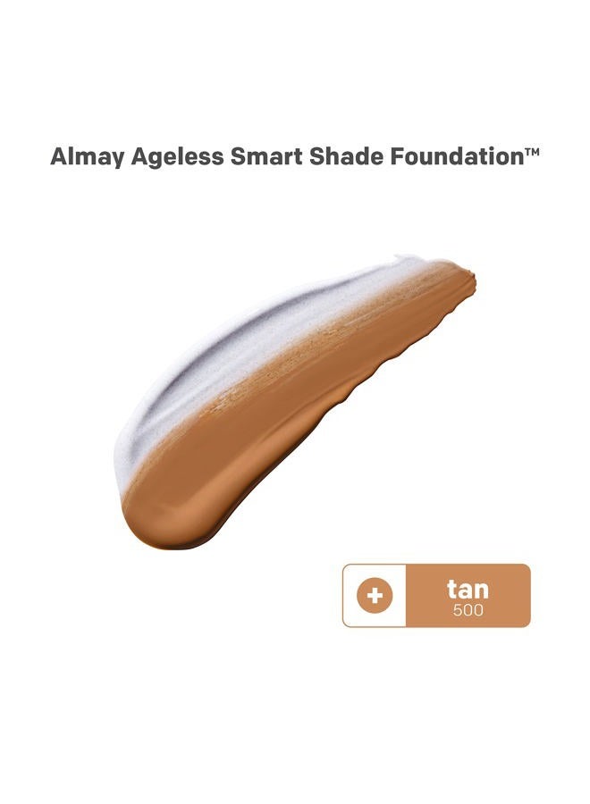 Almay Anti-Aging Foundation, Smart Shade Face Makeup with Hyaluronic Acid, Niacinamide, Vitamin C & E, Hypoallergenic-Fragrance Free, 600 Tan, 1 Fl Oz (Pack of 1) - Image 2