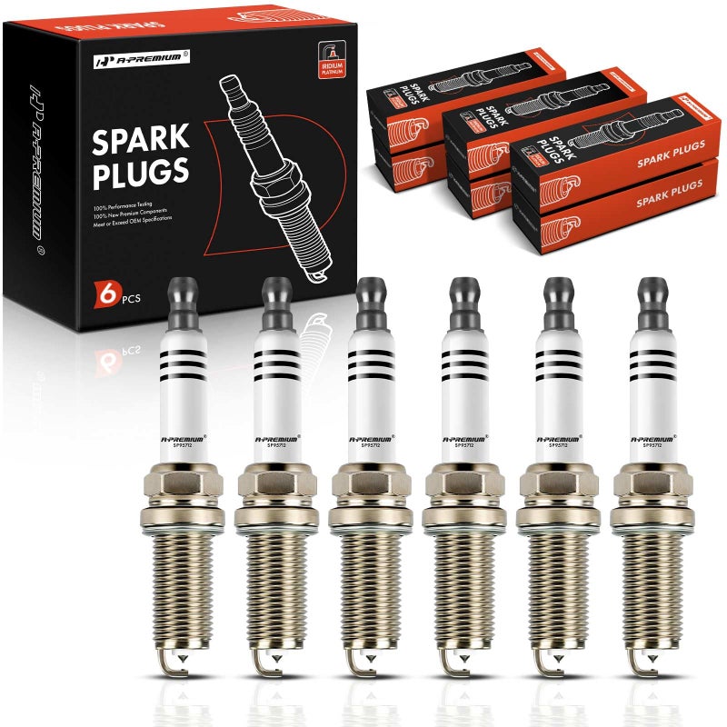 A-Premium APremium Iridium Platinum Spark Plugs Compatible with BMW 323i 20102011 328i 20102013 328i xDrive 20102013 X5 20102010 528i 20102011 X3 20102012 Z4 20102011 25L 30L Pack of 6