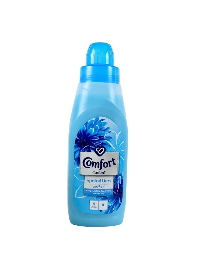 Comfort Long Lasting Fragranced Fabric Softener With Spring Dew Scent- 1Ltr - Image 1