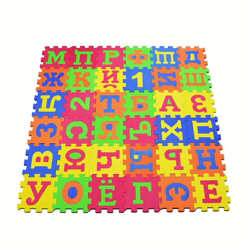New Product 14Cm * 36 Pieces Large Size Russian A Spanish Alphabet Puzzle Eva Foam Mat Toy - Image 2