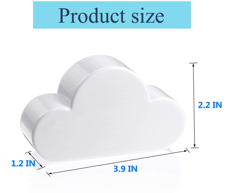 Hyzone Creative and Colorful Decorative Cloud-Shaped Magnet Keychains, Perfect for Door, Entryway Decorative Wall Mount Holder for Key (White) - Image 2