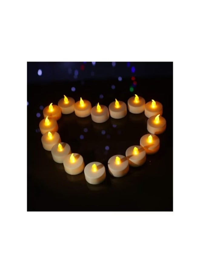 24-Piece Battery Operated LED Tea Light Candle Set With Long Head Warm White - Image 1