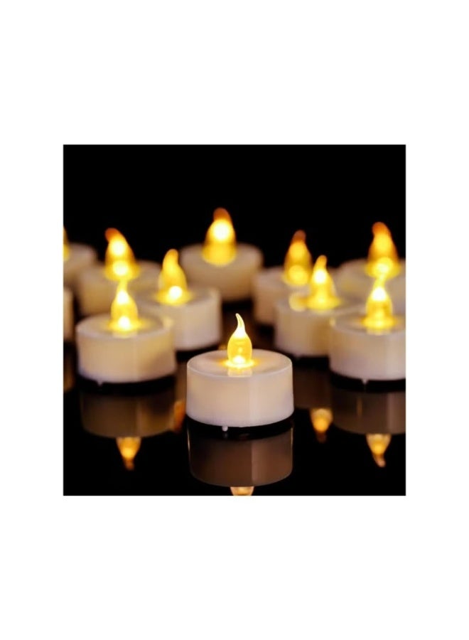 24-Piece Battery Operated LED Tea Light Candle Set With Long Head Warm White - Image 3