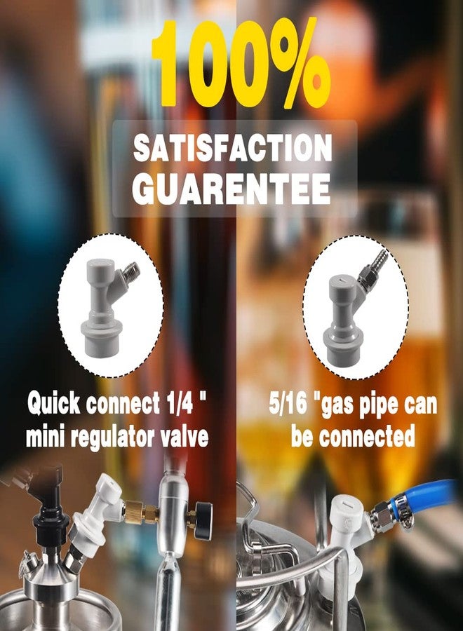 Beverage Factory PERA Ball Lock Keg Disconnect Include Ball Lock Gas Disconnect 1/4 MFL with 5/16" Swivel Nuts (PACK OF 2), Gray - Image 5