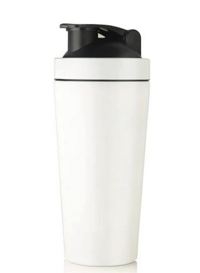 GLEDAM GLEDAM Stainless Steel Gym Shaker Bottle I Protein Shaker 100% Leakproof Guarantee Protein Shaker Sipper Bottle I Pre-Workout Steel Shaker I Gym Shaker: 750 ml (WHITE) - Image 5
