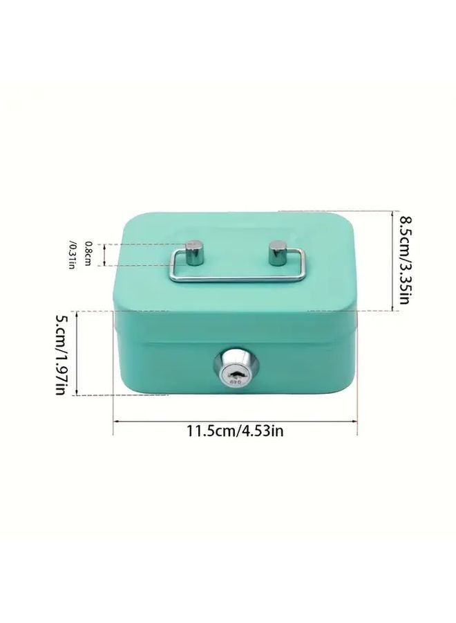 Small Black Home Office Safe Box with Key Lock for Valuables Storage - Image 4