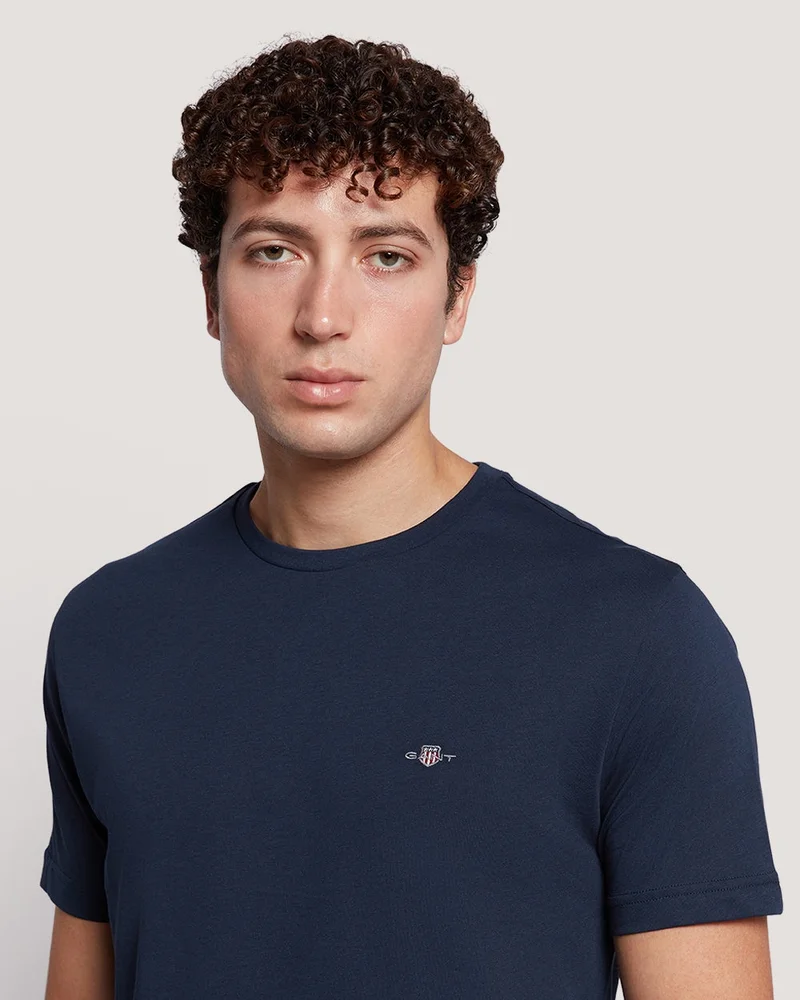 GANT  Gant Men’S Short Sleeve Cotton T-Shirt With Shield Logo for Men | Best Price UAE