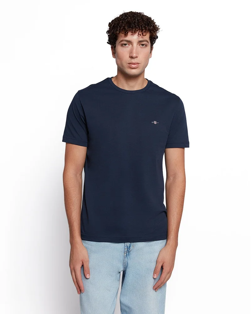 Gant Men’S Short Sleeve Cotton T-Shirt With Shield Logo