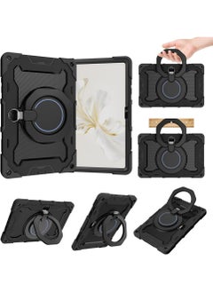 General Case Compatible with Honor Pad 9 12.1 inch, Shockproof Case with Pencil Holder, Rotating Large Ring Hanging Kickstand for Kids, Multi-Angle Bracket Cover for Honor Pad 9  - Image 2