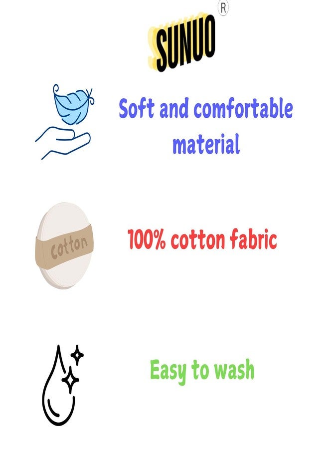 Sunuo Washable Reusable Multicolor Hosiery Cotton Nappies, Langot for Newborn Baby (0-6 Months), Pack of 10, Soft, Breathable, Eco-Friendly - Image 4
