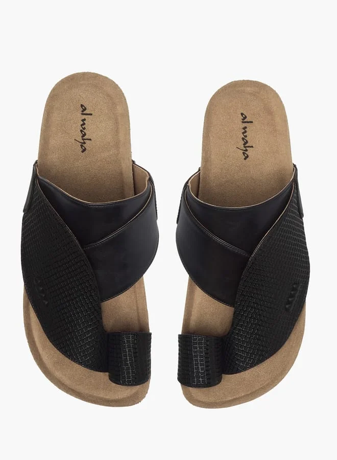 Al Waha Men Panelled Slip-On Arabic Sandals