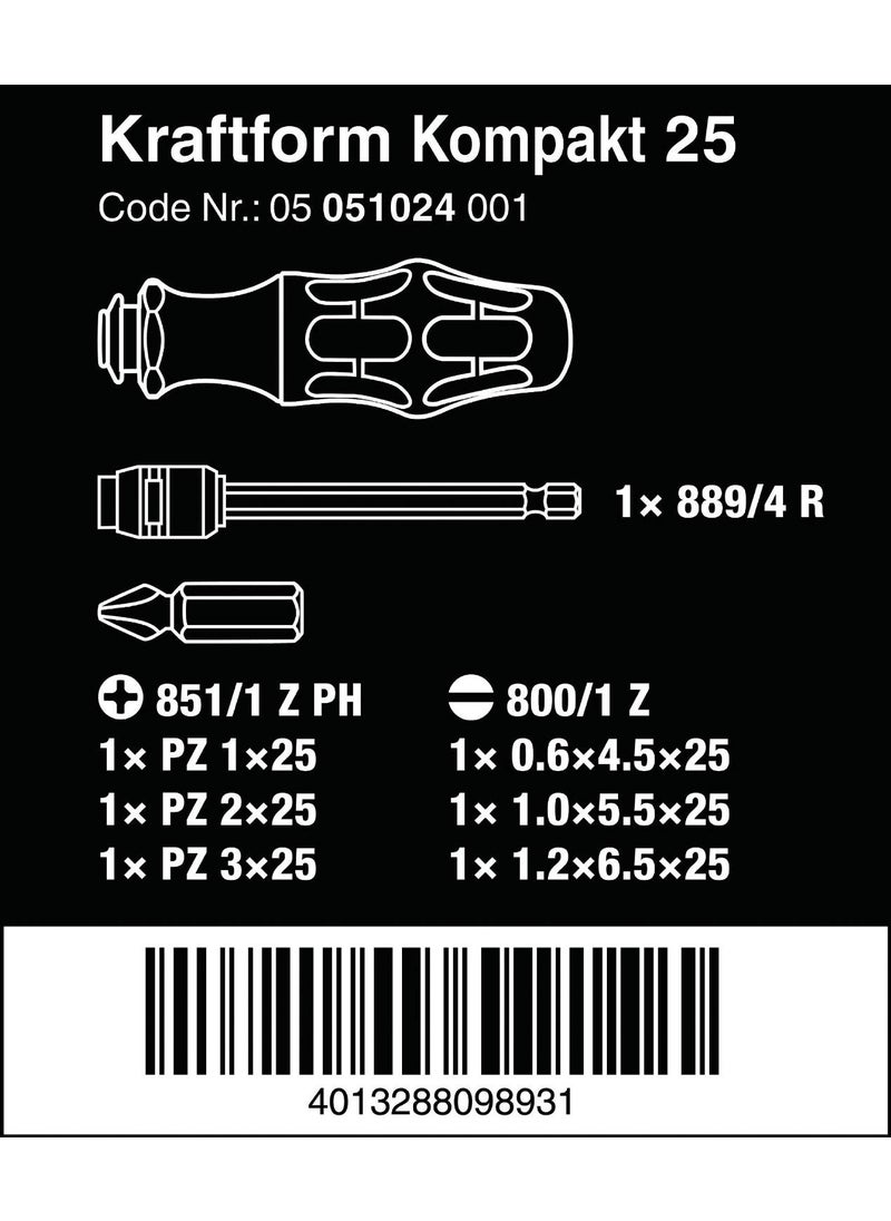 Wera Wera KK25 Replacement Type Dirver Bit Set  - Image 2